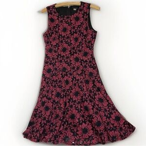 Tommy Hilfiger Lace Floral Dress Pink Lined Dark Fairy Festival Whimsical Sz 2
